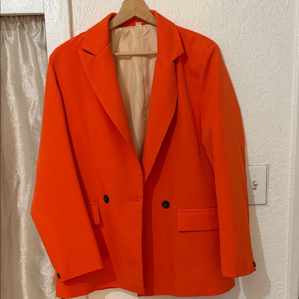SHEIN Bold Orange Blazer